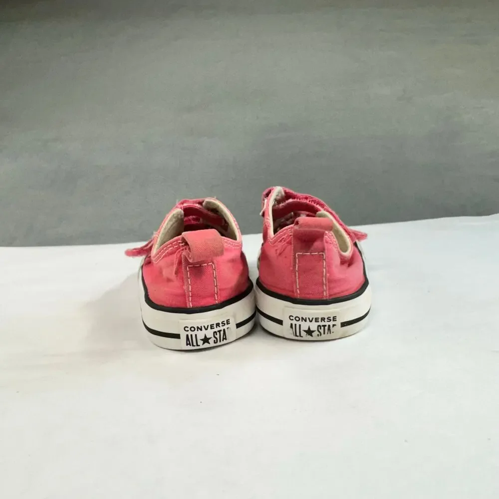 CONVERSE SHOES LITTLE KIDS 6C CHUCK‎ TAYLOR ALL STAR HOOK AND LOOP OX PINK